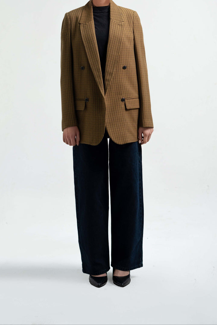 brown houndstooth
