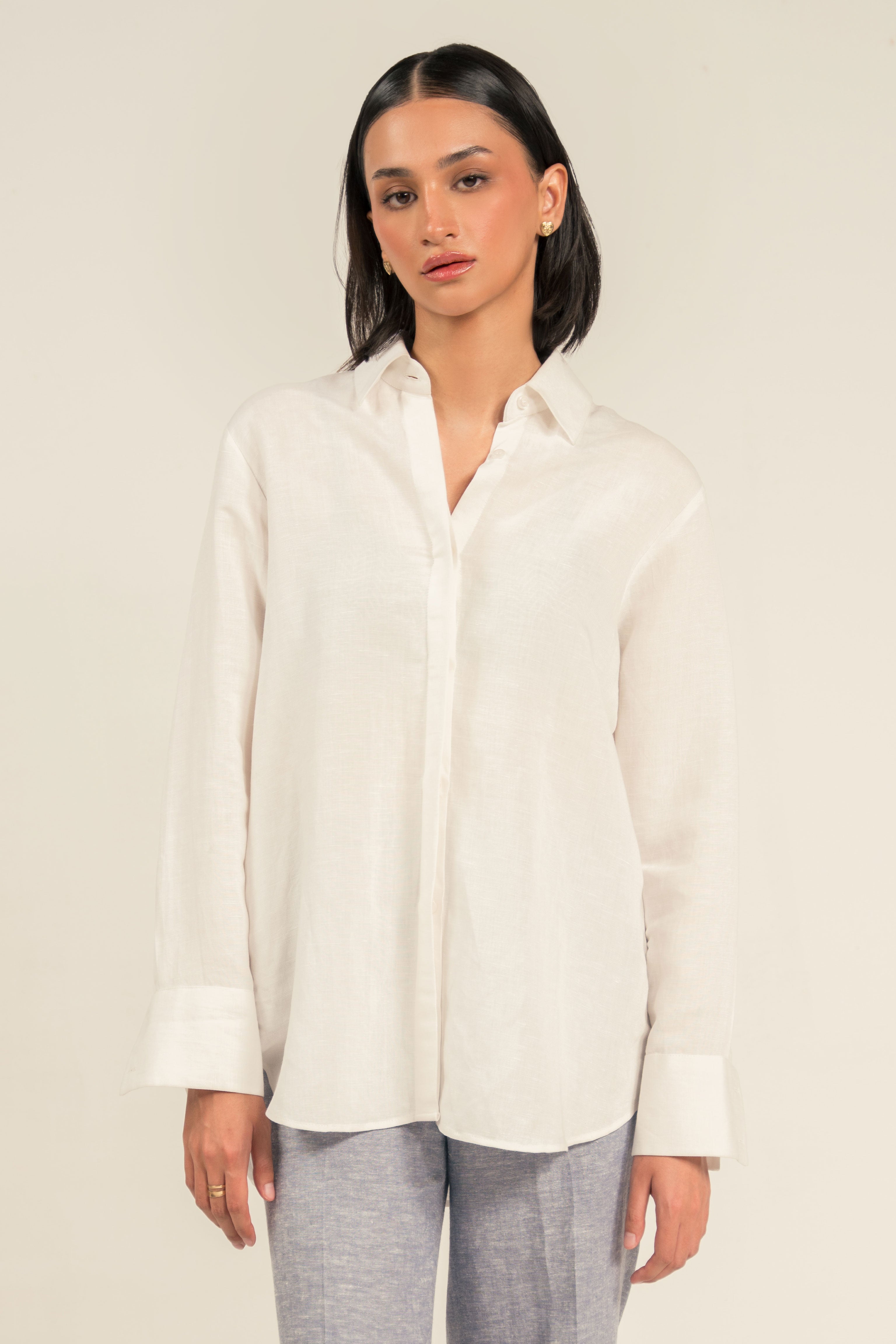 White Linen Shirt