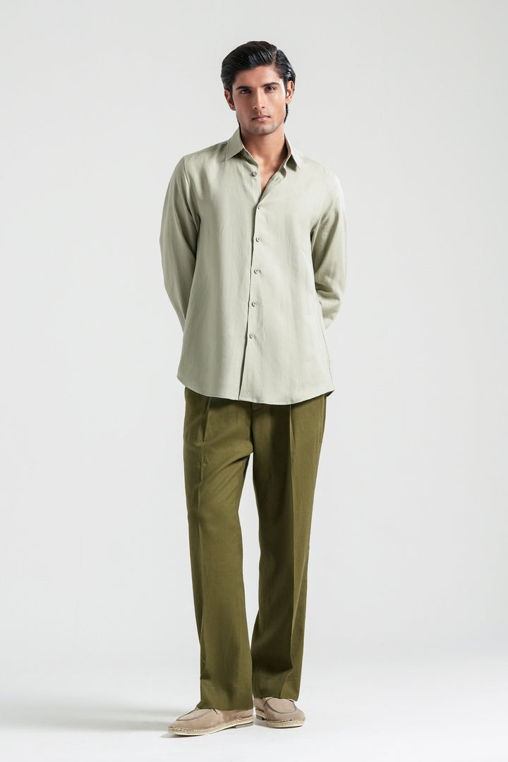 Pistachio Linen Shirt
