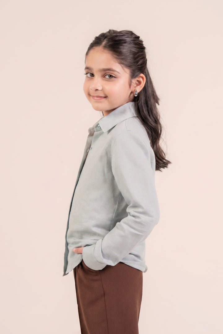 Ice Blue Linen Shirt