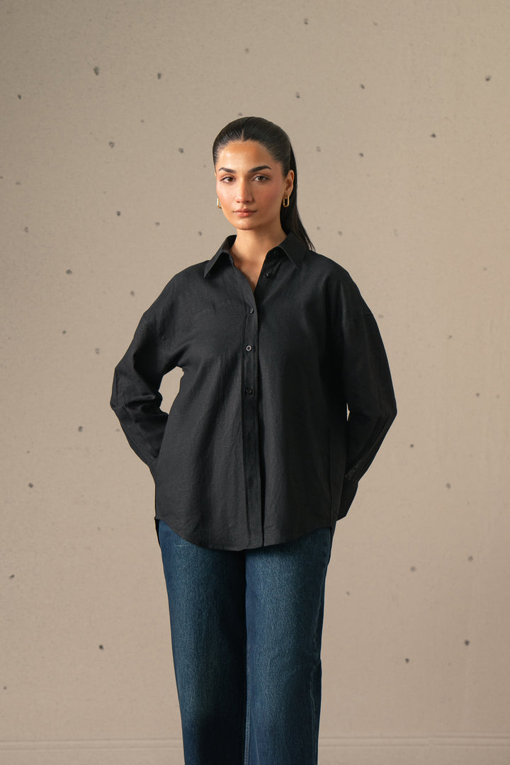 Black Linen Shirt