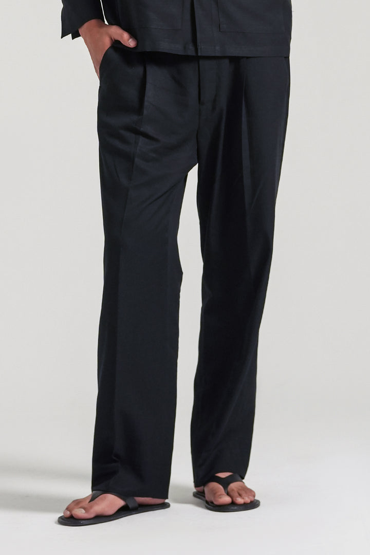 Black Straight Fit Trouser