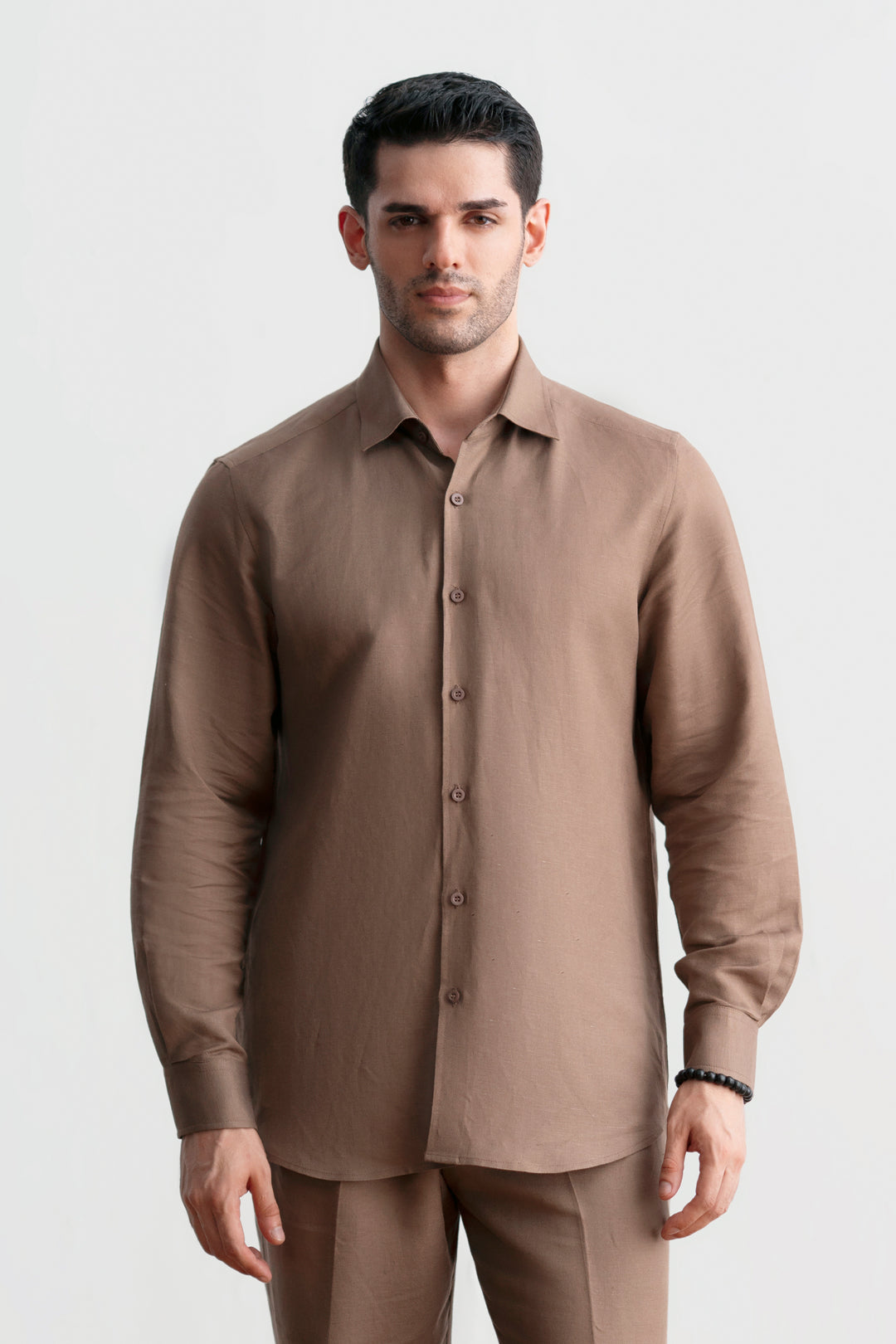 Chocolate Brown Linen Co-Ord Set