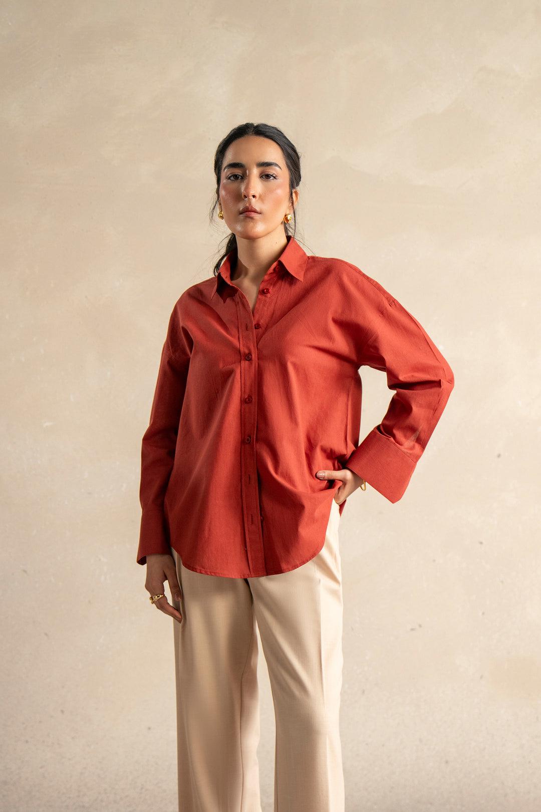 Rust Linen Shirt