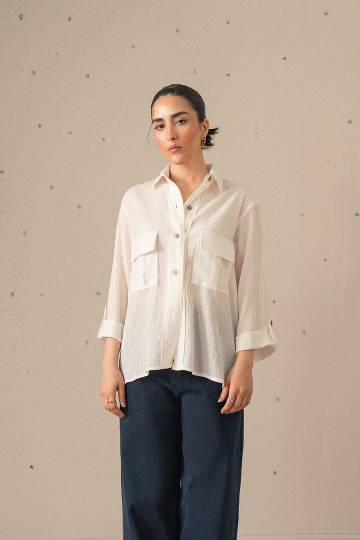 White Two Pocket Shirt