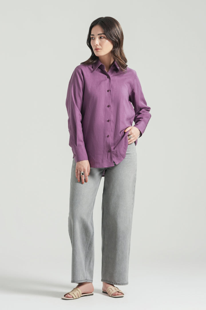 Purple Linen Shirt