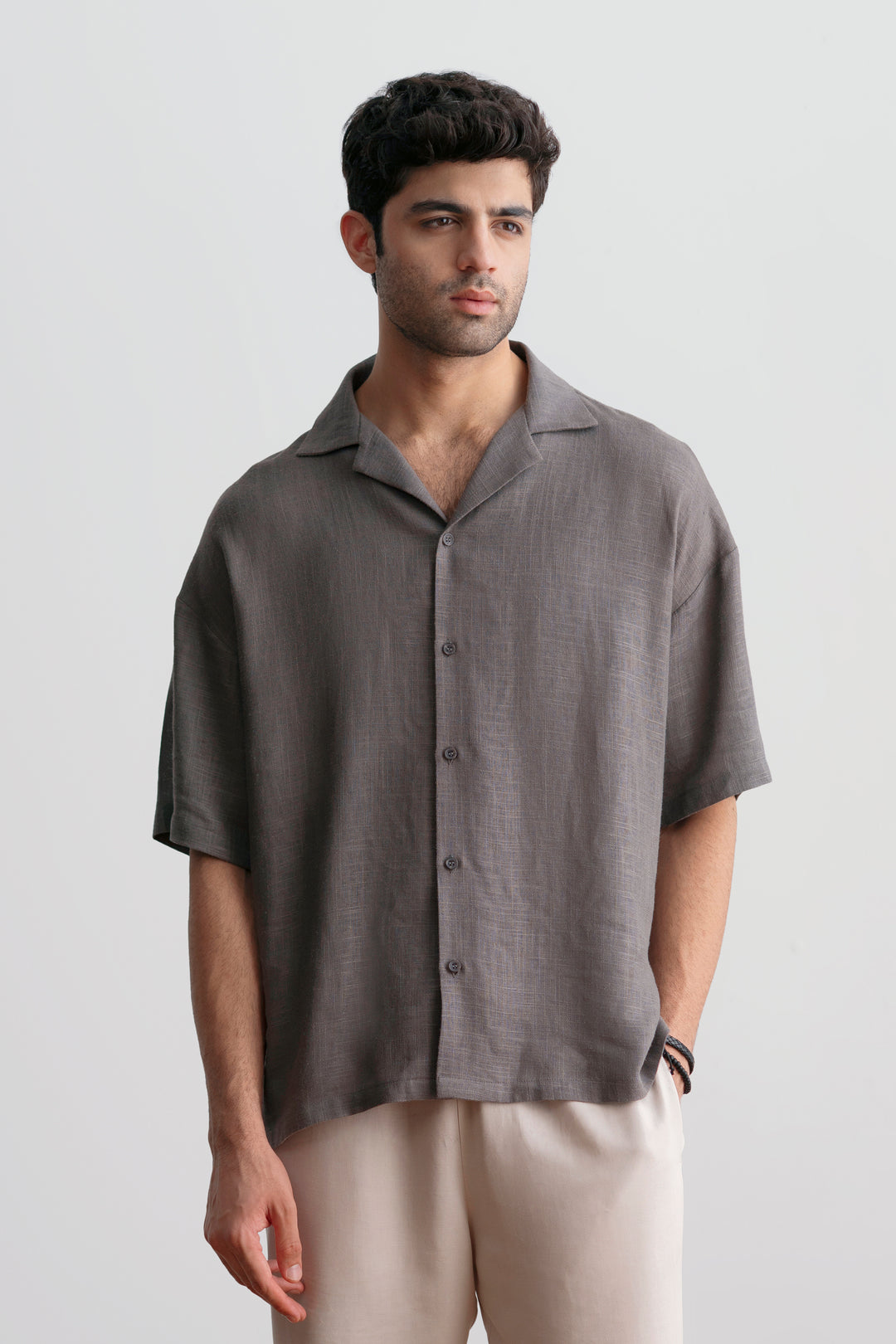 Grey Relaxed Resort Shirt