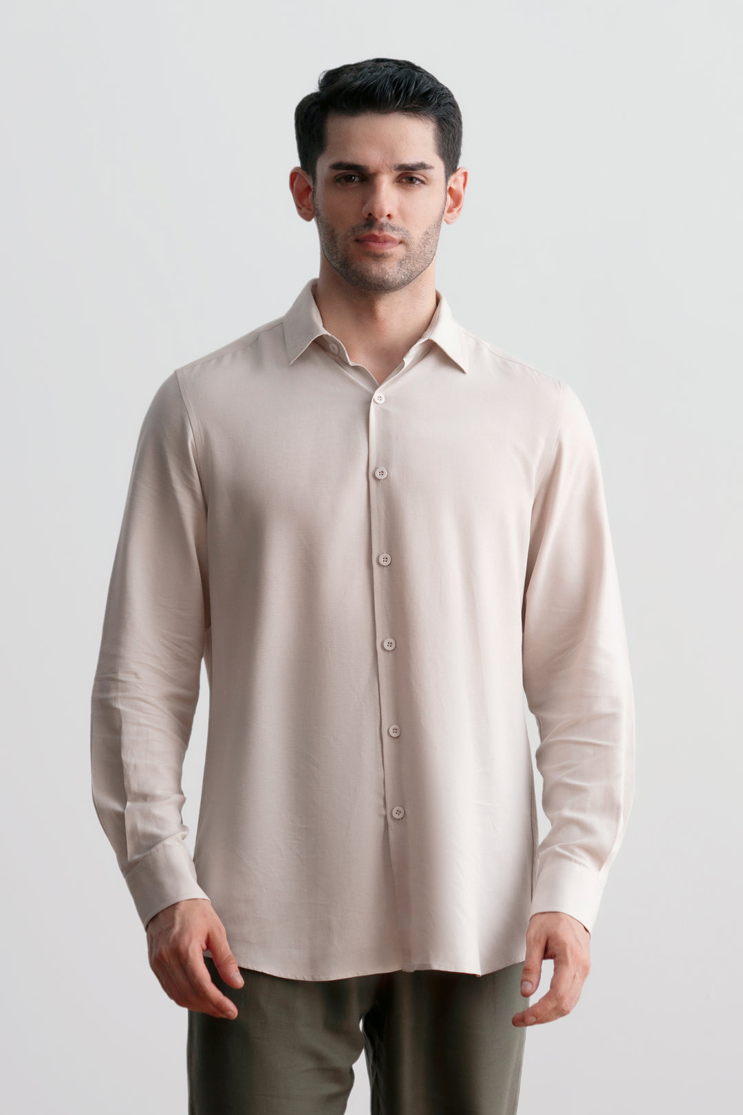 Beige Linen Shirt