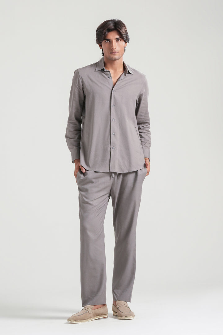 Grey Linen Co-Ord Set