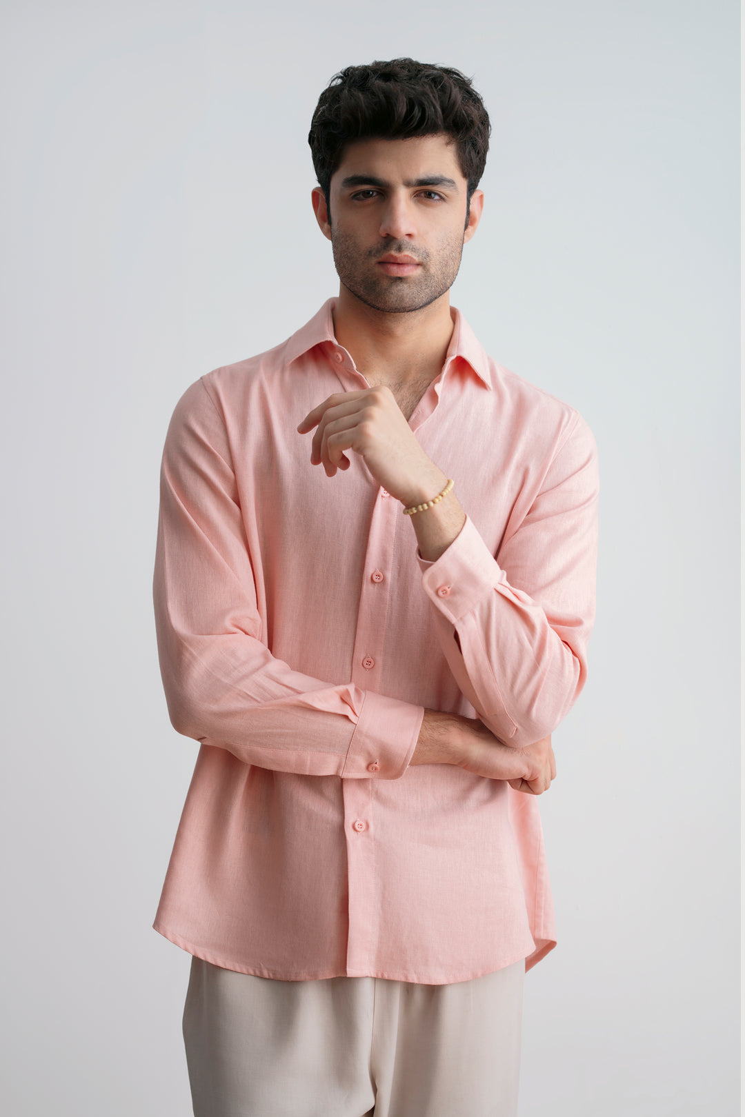 Baby Pink Linen Shirt