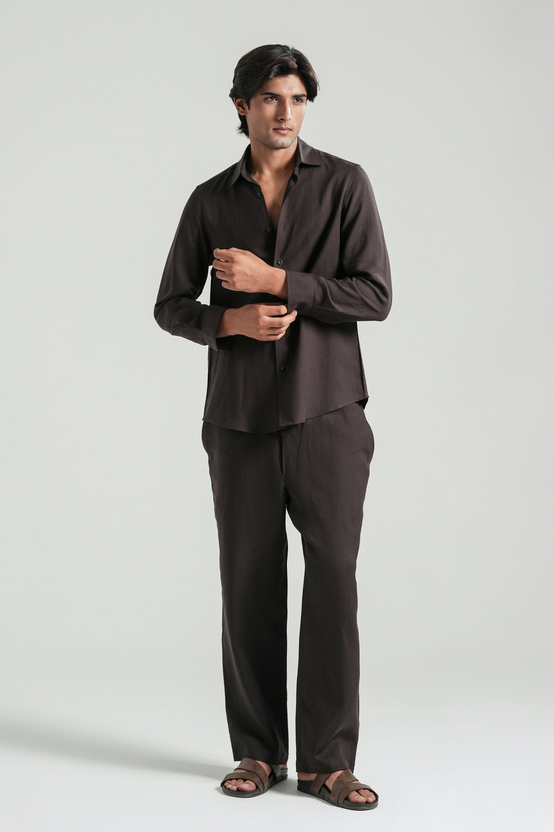 Dark Brown Linen Shirt