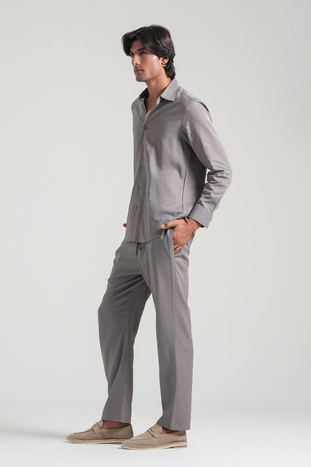 Grey Linen Co-Ord Set