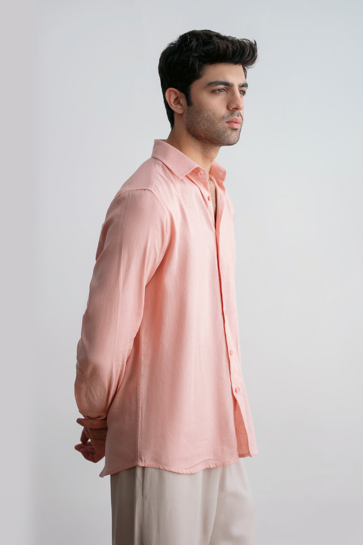 Baby Pink Linen Shirt