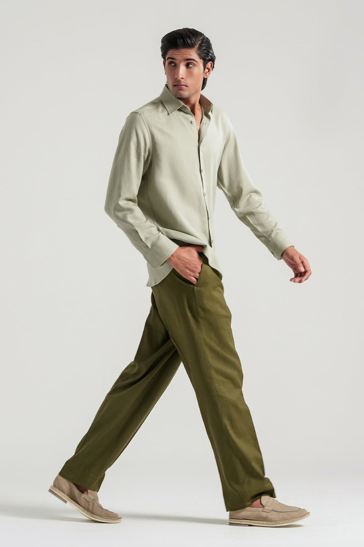 Pistachio Linen Shirt