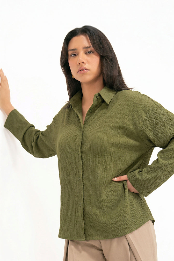 Olive Textured Shirt