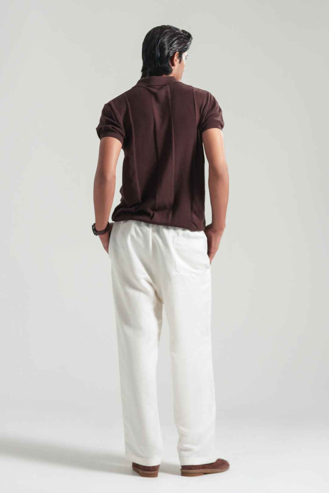 Brown Knitted Polo