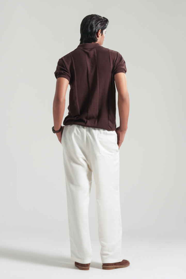 Brown Knitted Polo