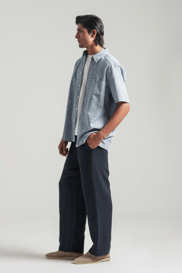 Blue Short Sleeves Shirt