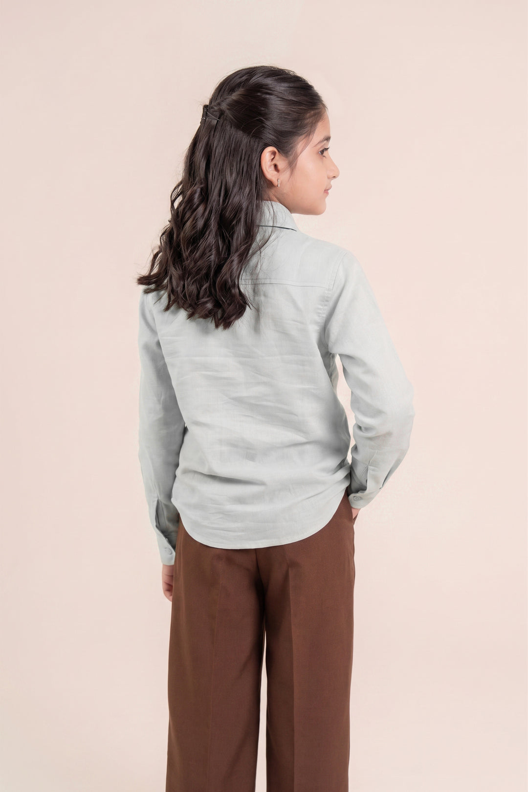 Ice Blue Linen Shirt