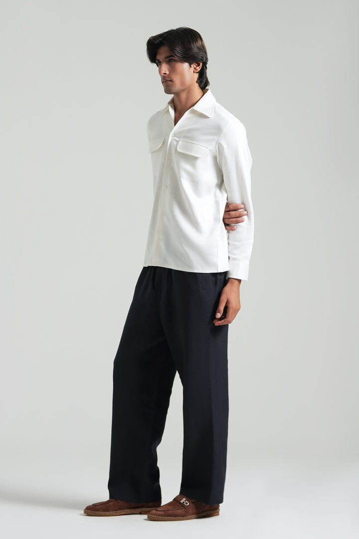 Off-White Two Pocket Linen Shirt