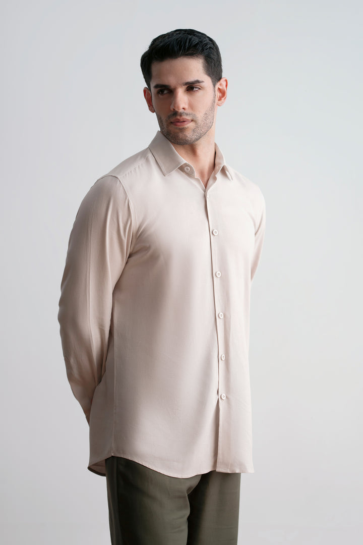 Beige Linen Shirt
