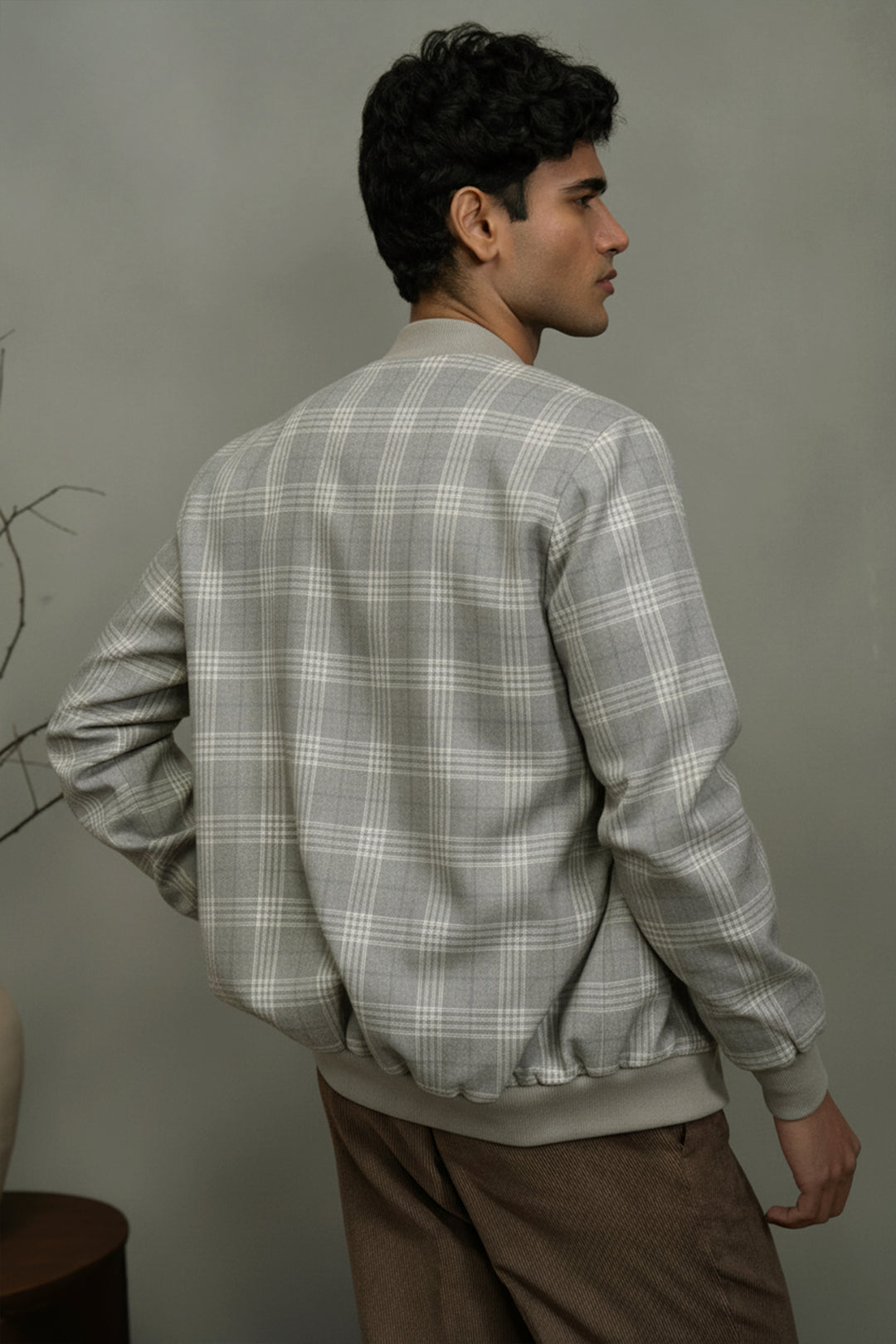 Light Gray Bomber Jacket