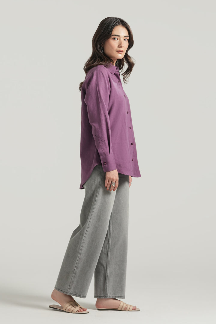 Purple Linen Shirt