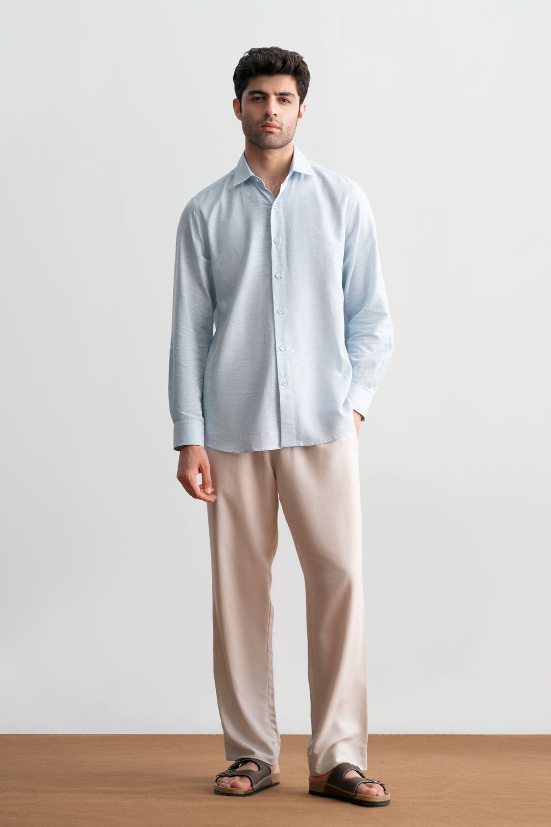 Sky Blue Linen Shirt