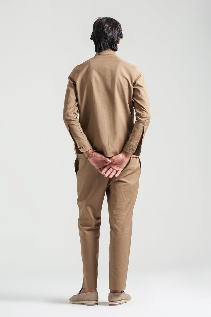 Brown Linen Co-Ord Set