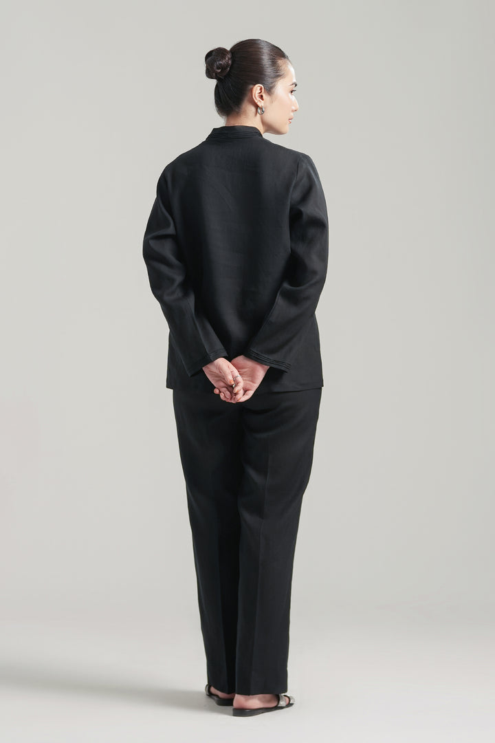 Black Linen Kimono
