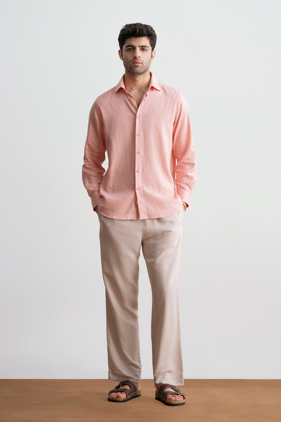 Baby Pink Linen Shirt