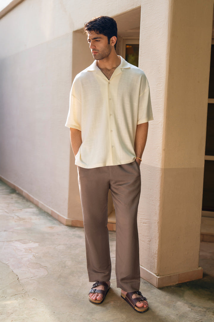 Beige Relaxed Resort Shirt
