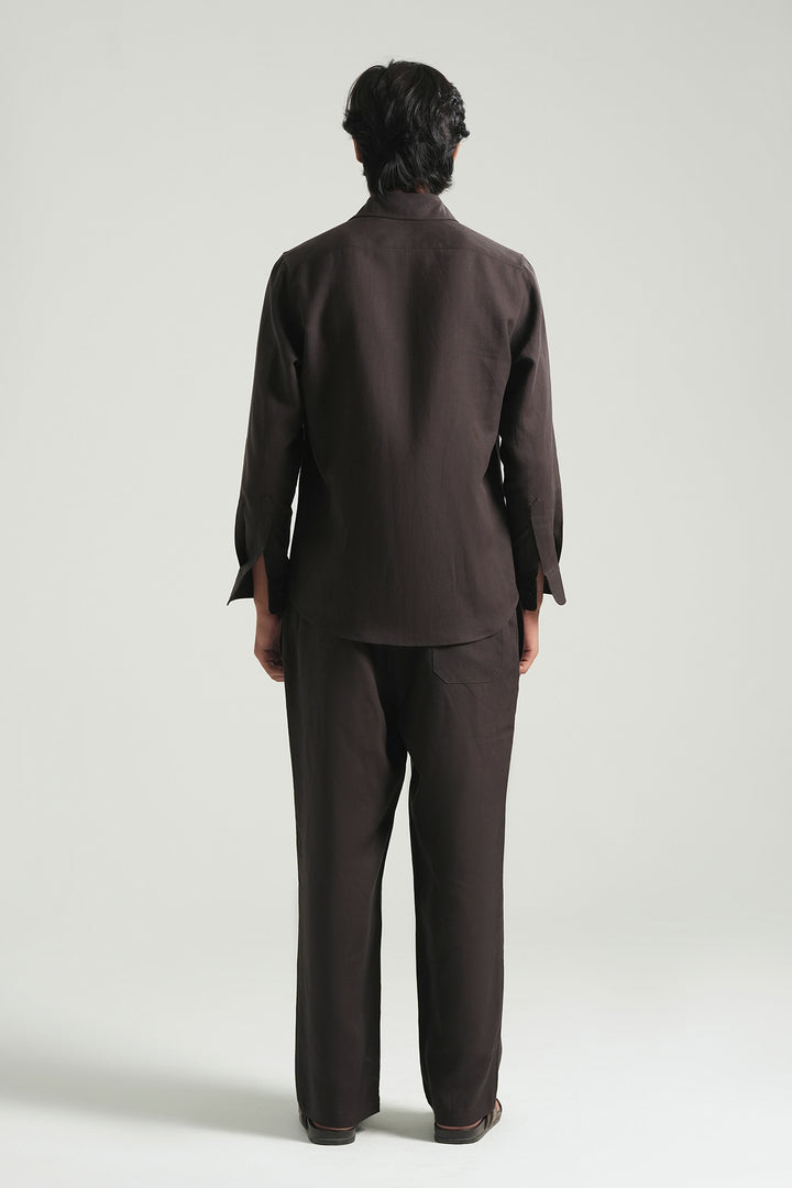 Dark Brown Linen Shirt