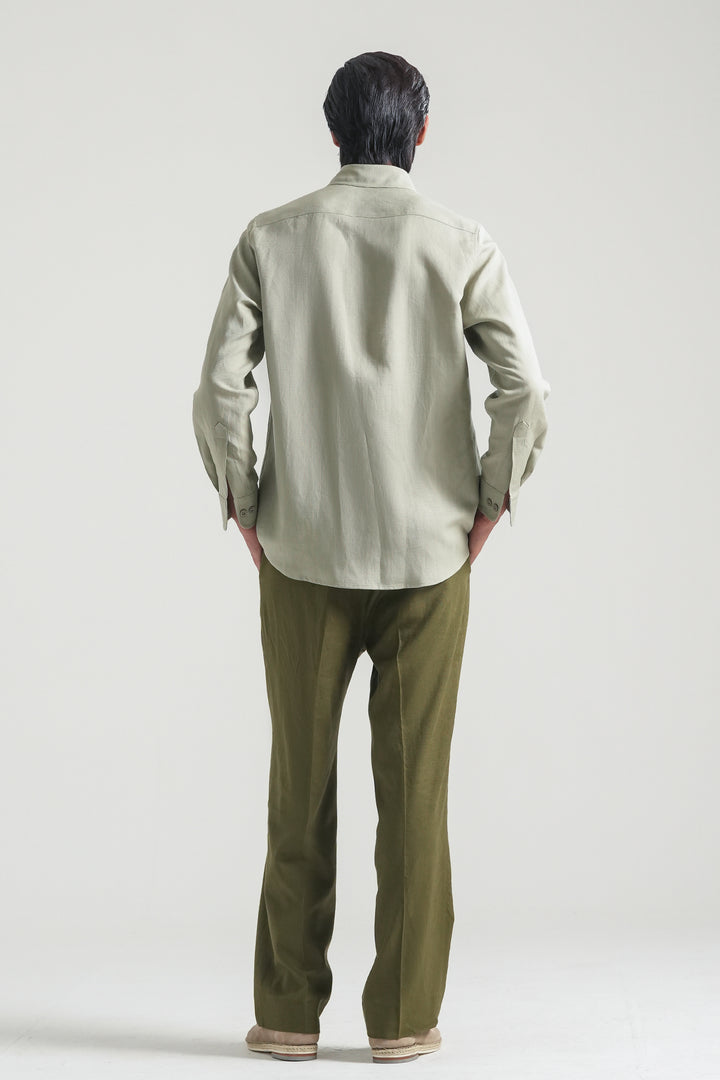 Pistachio Linen Shirt