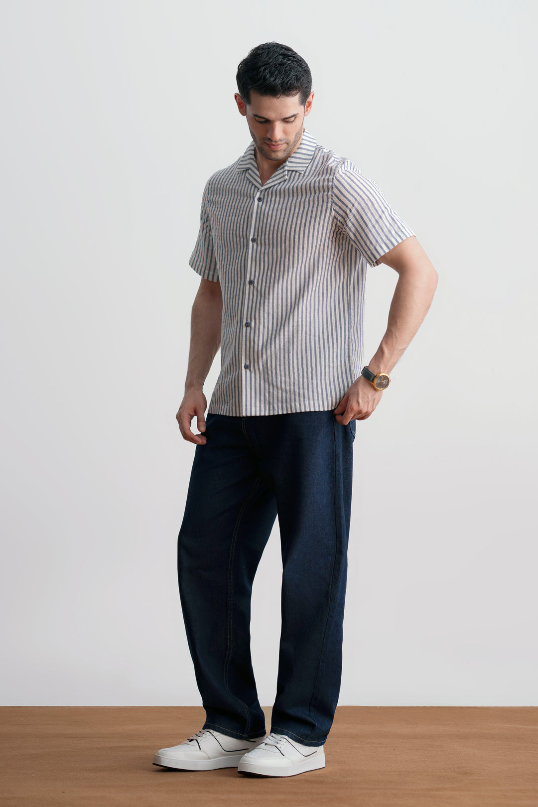 Blue Striped Resort Shirt