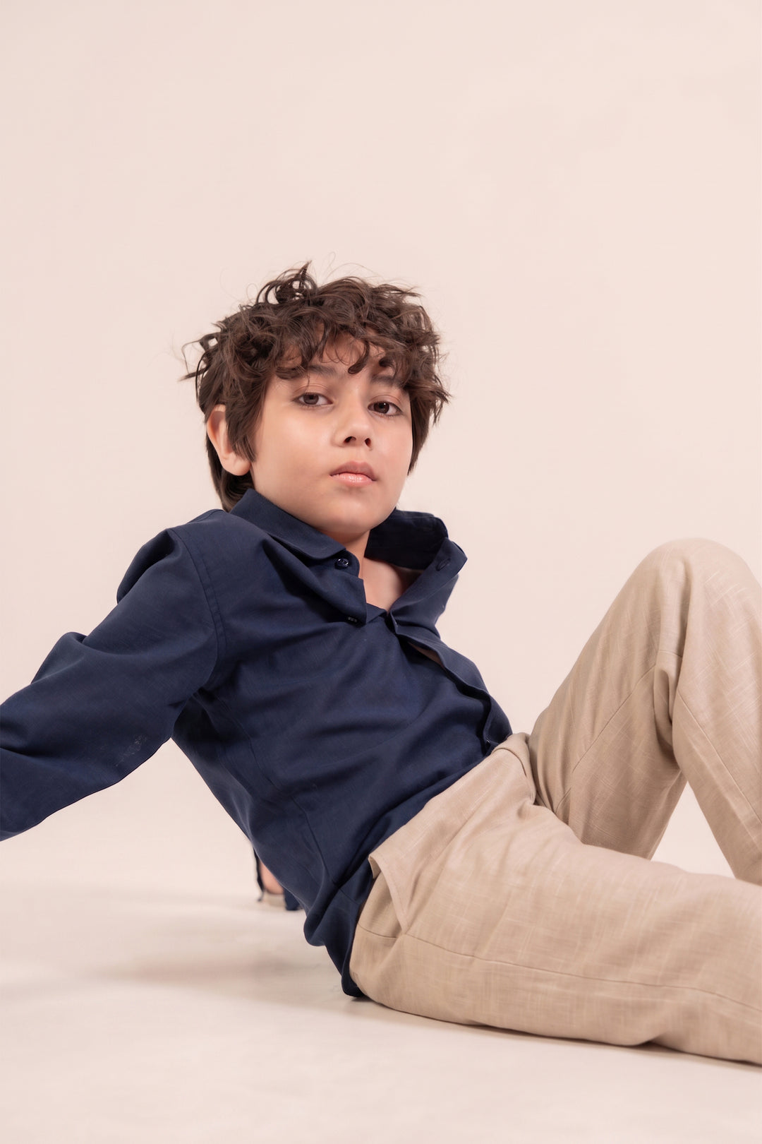 Navy Linen Shirt