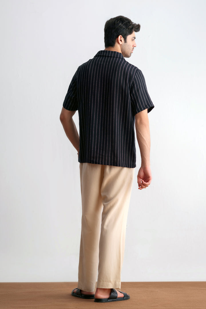 Black Striped Resort Shirt