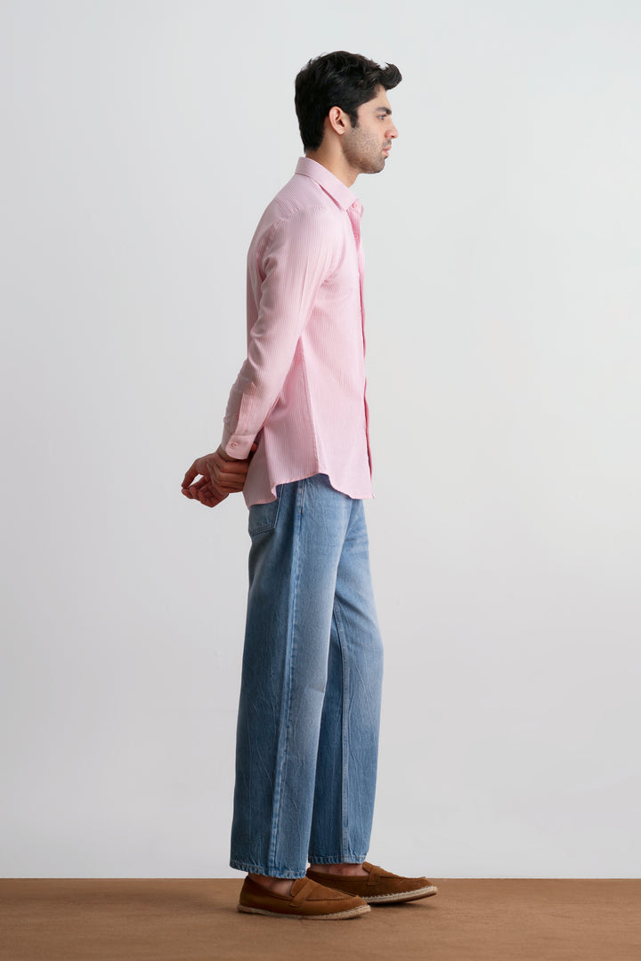 Pink Striped Shirt