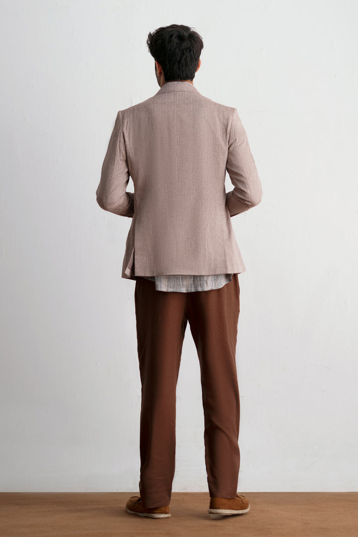 Brown Linen Blazer