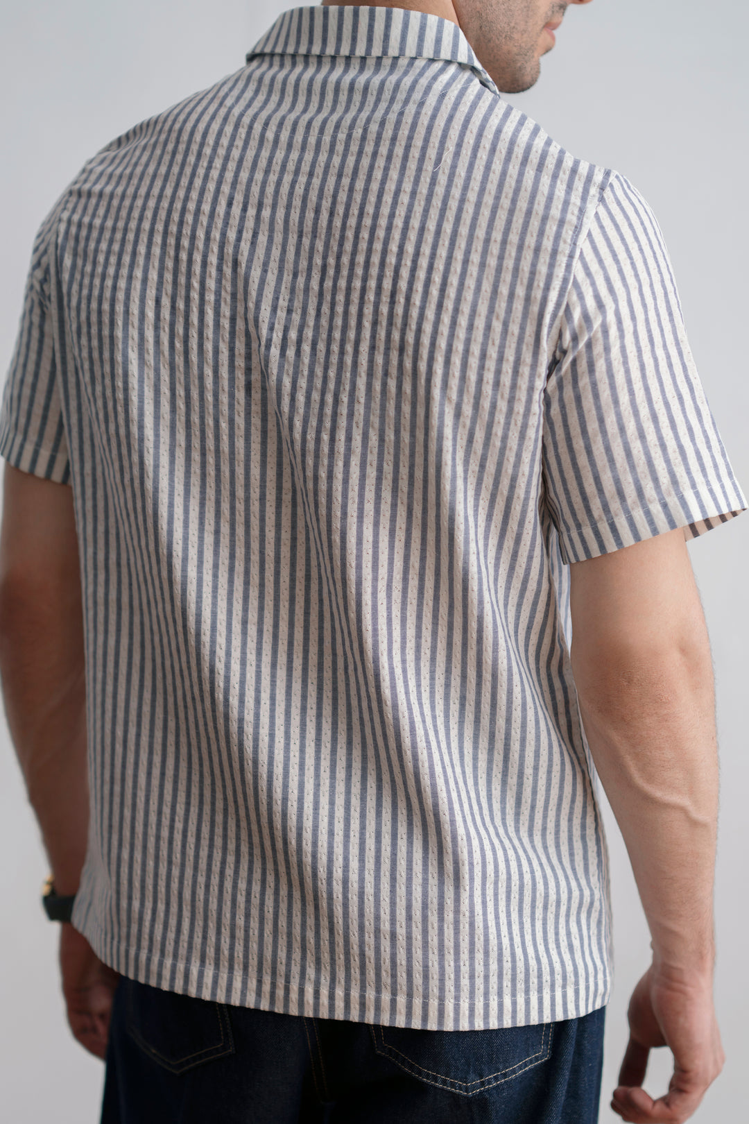 Blue Striped Resort Shirt