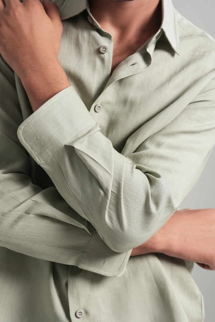 Pistachio Linen Shirt