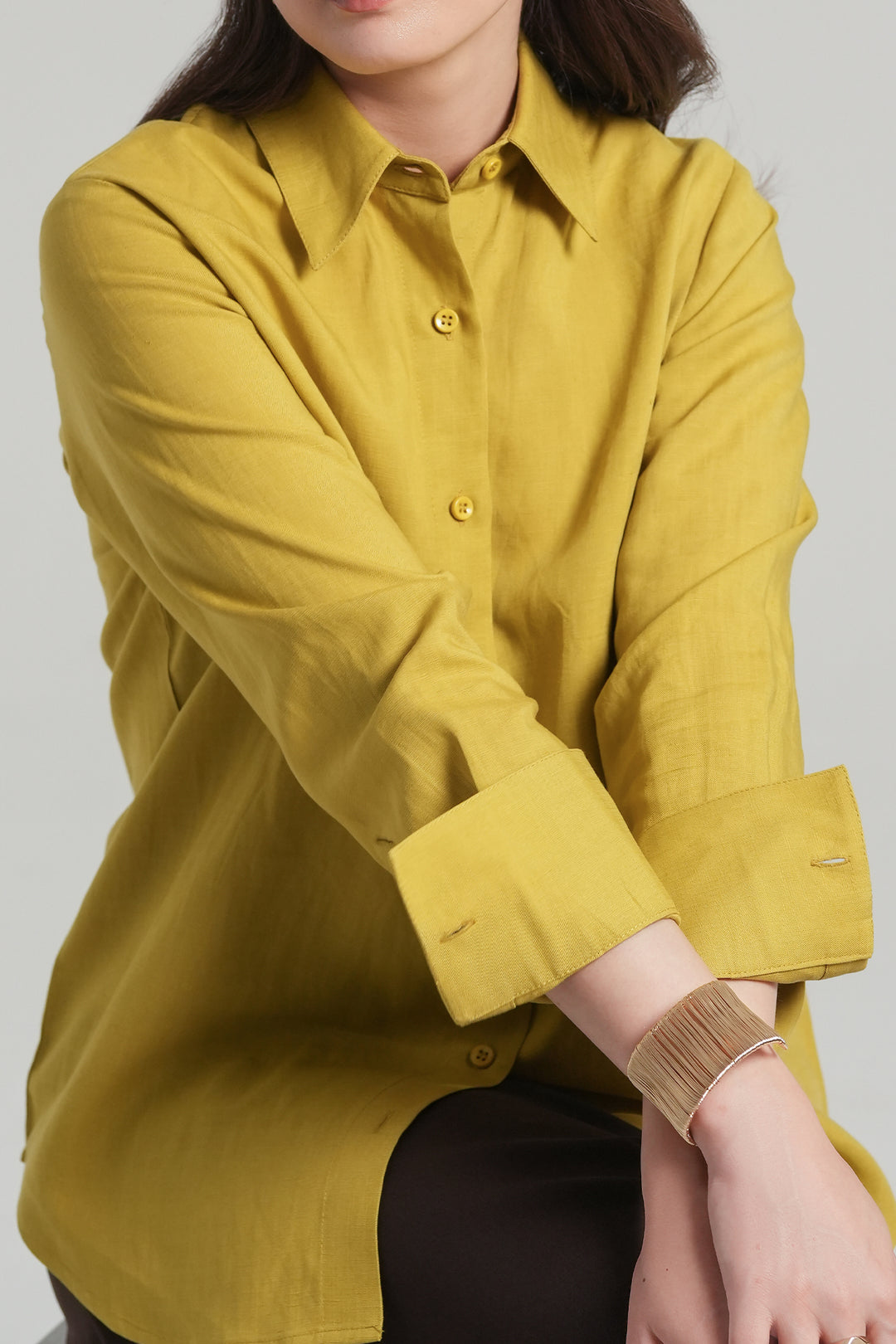 Mustard Linen Shirt