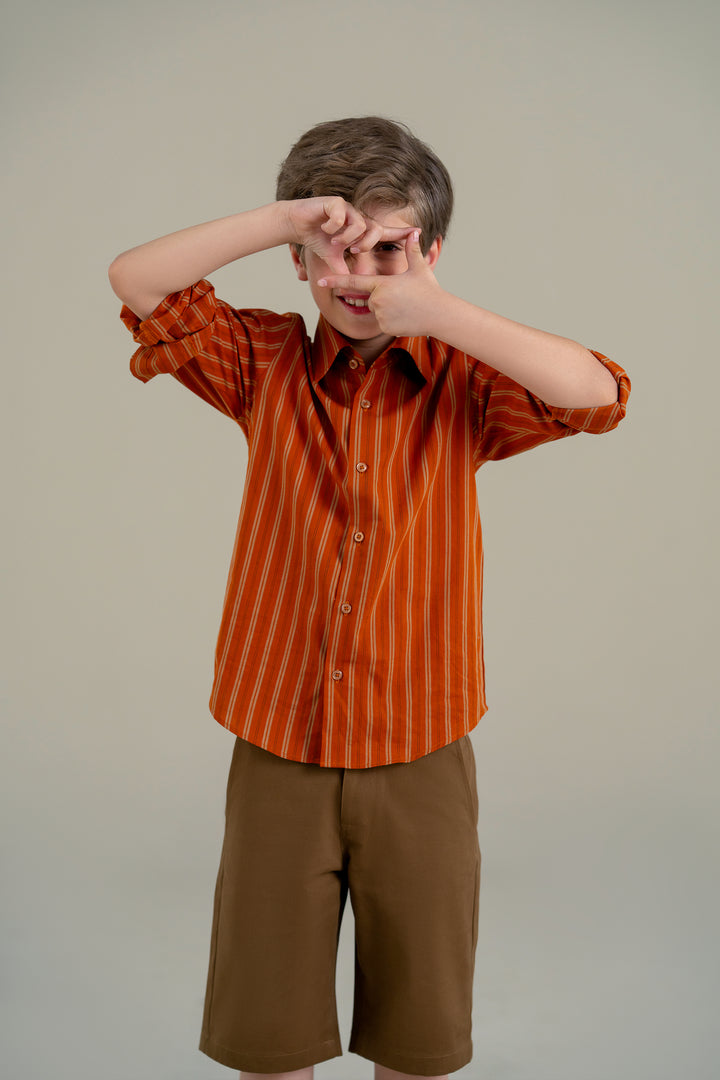 Rust Stripped Shirt