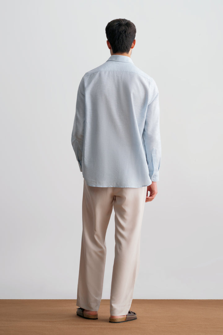 Sky Blue Linen Shirt