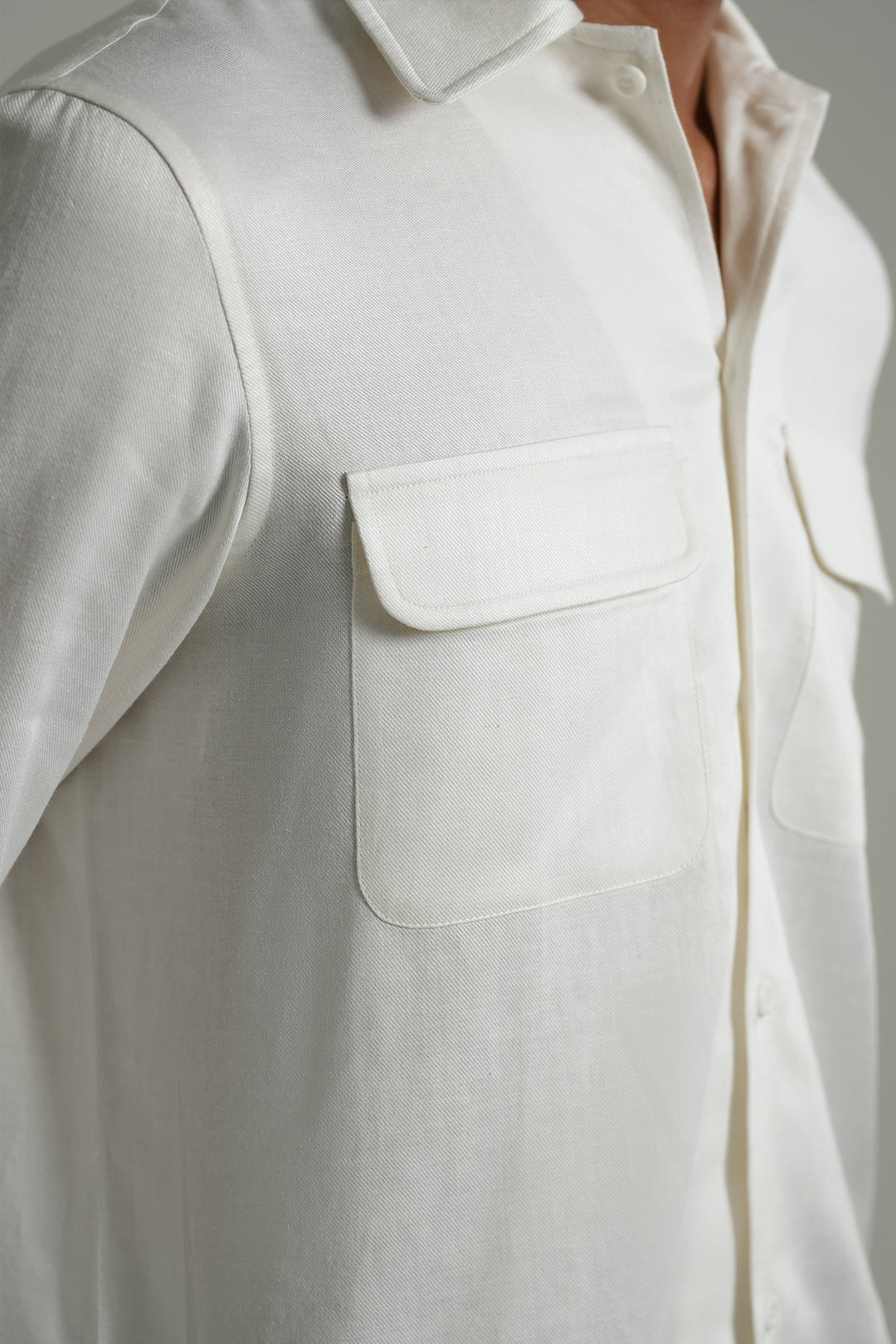 Off-White Two Pocket Linen Shirt
