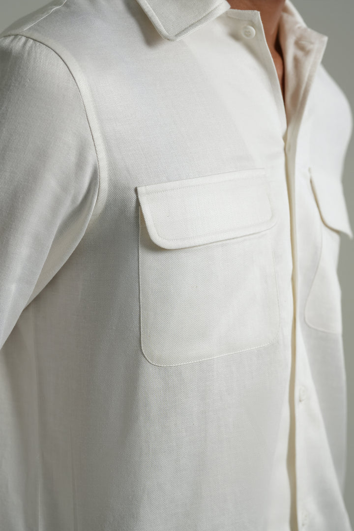 Off-White Two Pocket Linen Shirt