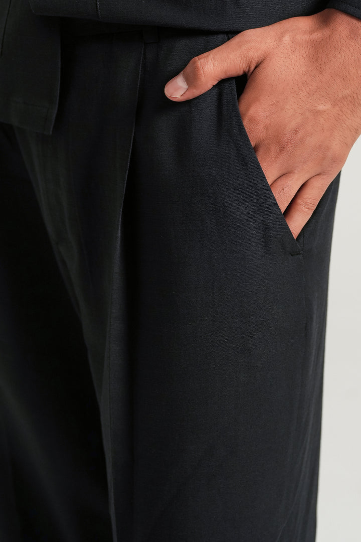 Black Straight Fit Trouser