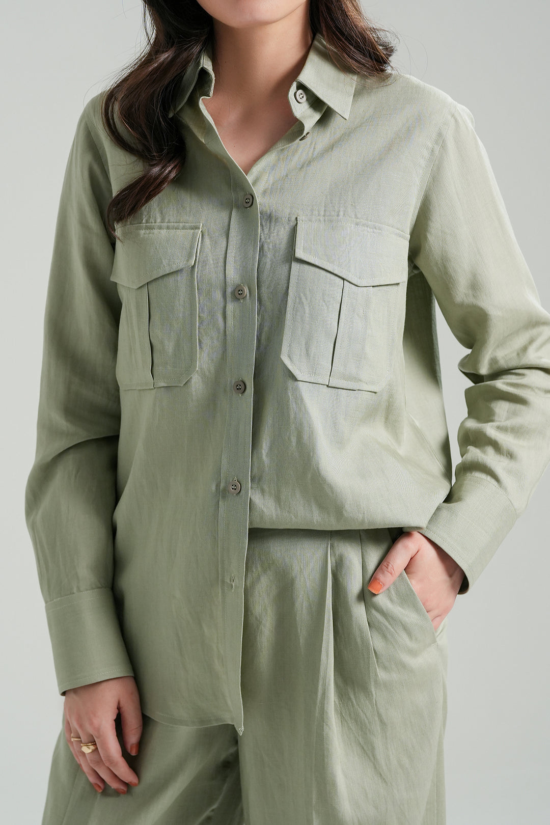 Pistachio Linen Co-Ord Set