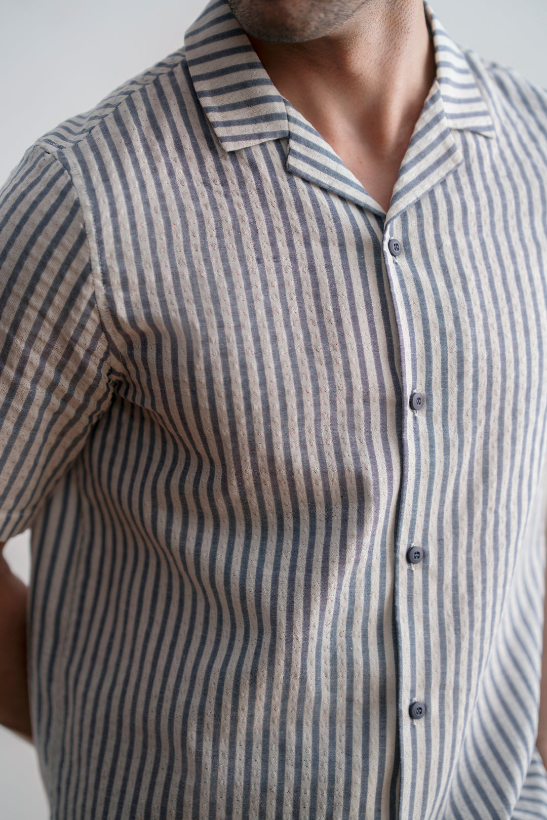 Blue Striped Resort Shirt