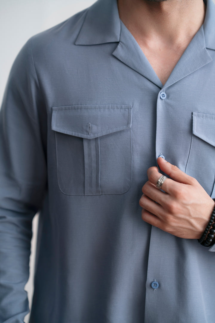 Sky Blue Linen Co-Ord